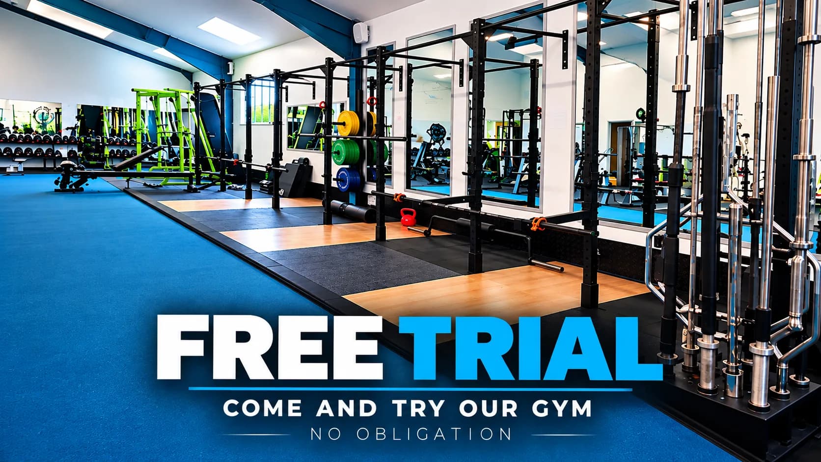 Dumbbell racks at SwiftFitness Gym